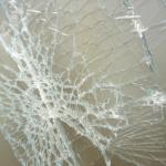 white glass, shatter